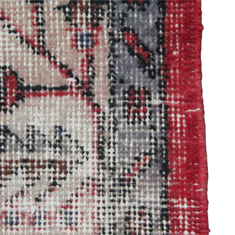 Vintage Red Oushak Rug - 5x9 ft | Wool Rustic Turkish Carpet for Living Room
