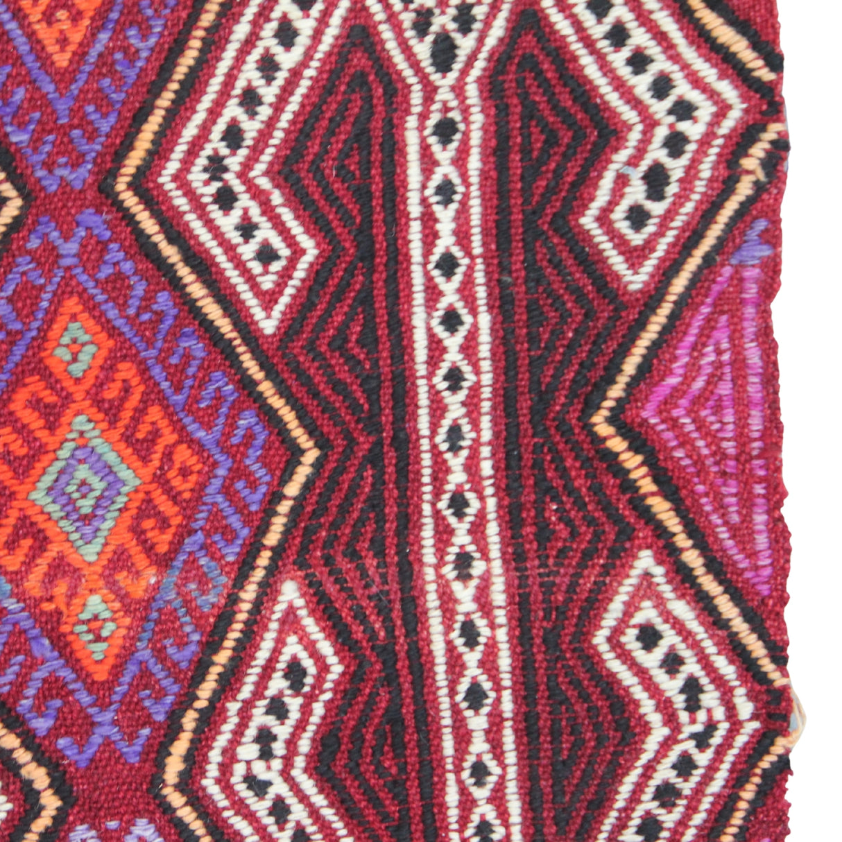 Vintage Tribal Kilim Rug - 3x5 ft | Red Rustic Turkish Rug for Area