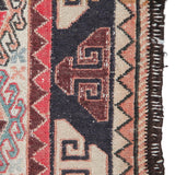 Vintage Beige Soumak Kilim - 4x6 ft | Wool Handmade Rustic Rug for Living Room