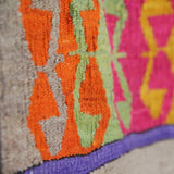 Vintage Southwestern Handmade Rug - 4x5 ft | Wool Brown Turkish Kilim Rug