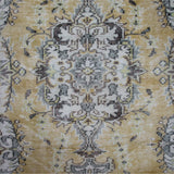 Vintage Yellow Handmade Rug - 3x6 ft | Handwoven Turkish Area Rug for Dining Room