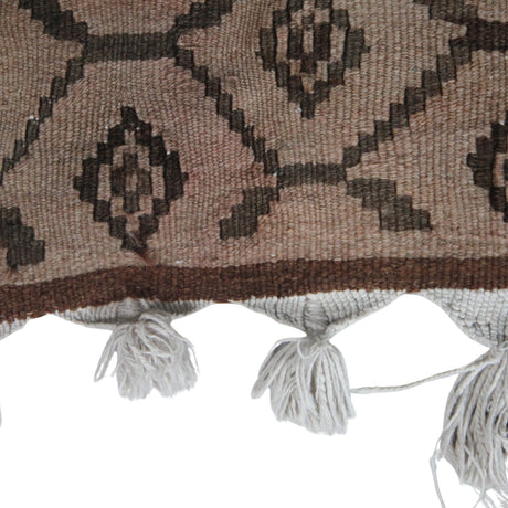 Oversize Vintage Brown Kilim - 6x10 ft | Handmade Bohemian Turkish Rug