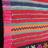 Vintage Pink Boho Rug - 6x9 ft | Handmade Turkish Wool Kilim for Living Room