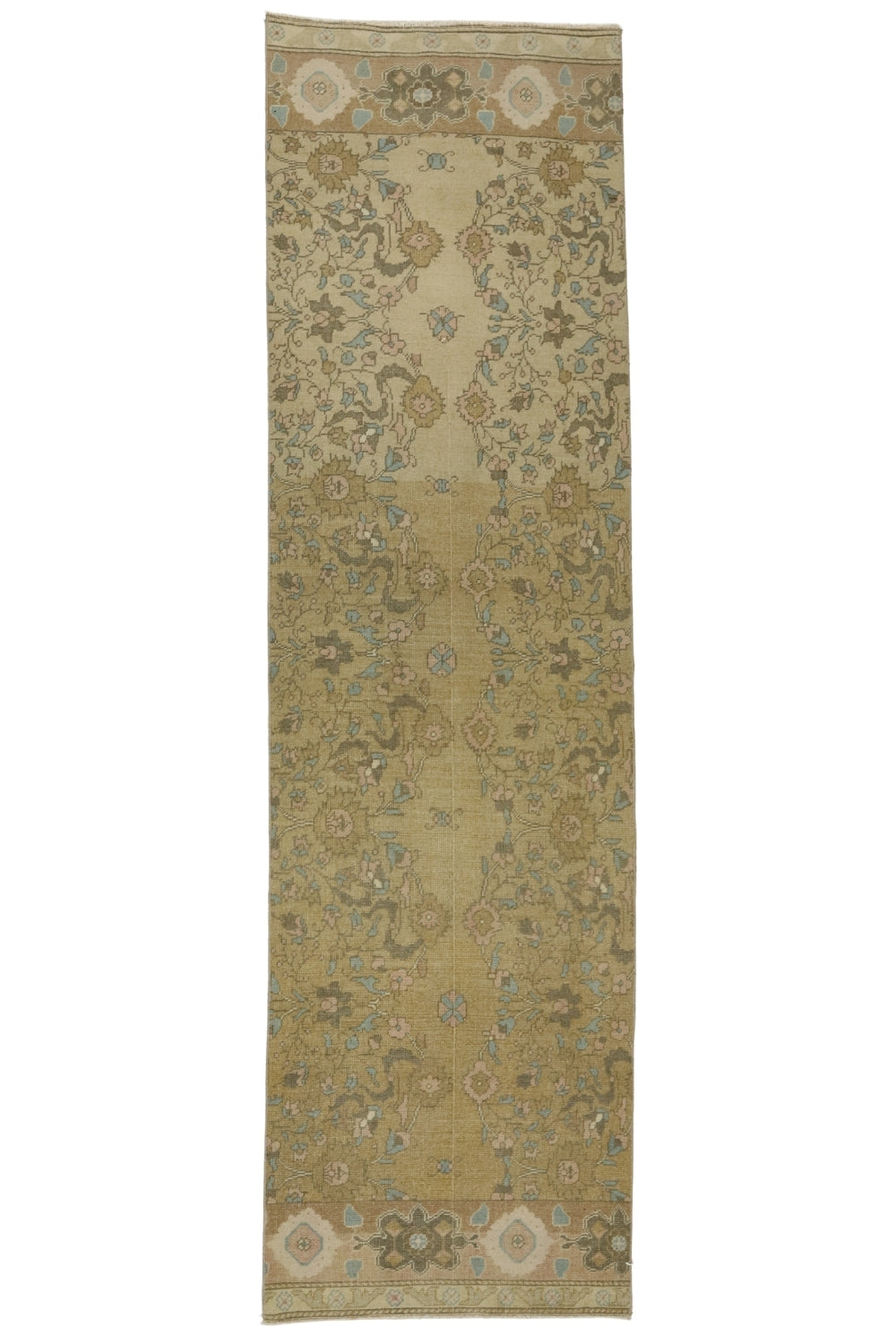 Yün El Dokuma Pastel Renkli Antika Yolluk / Murgul 81 x 285 cm