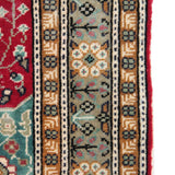 Red Oriental Handmade Carpet - 2x3 ft | Wool Tribal Oushak Rug for Area