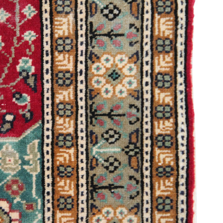 Red Oriental Handmade Carpet - 2x3 ft | Wool Tribal Oushak Rug for Area