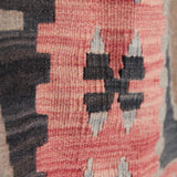 Brown And Pink Kilim - 3x6 ft | Wool Vintage Handmade Rug with Bohemian Style