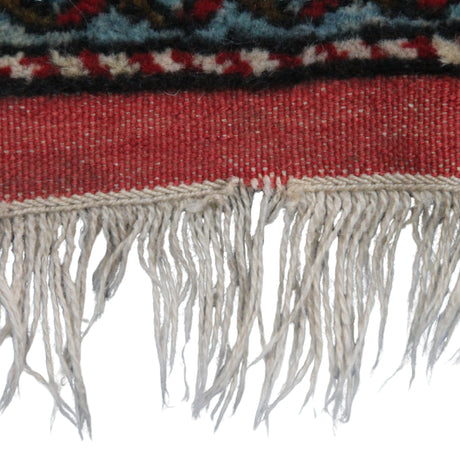 Vintage Red Accent Carpet - 3x5 ft | Handmade Tribal Nomadic Rug for Living Room