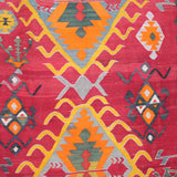 Curated Vintage Red Kilim - 6x9 ft | Handmade Anatolian Rug for Rustic Area