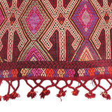 Vintage Tribal Kilim Rug - 3x5 ft | Red Rustic Turkish Rug for Area