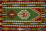 Ahırlı / 2x3 Red Tribal Boho Kilim Rug Close Up