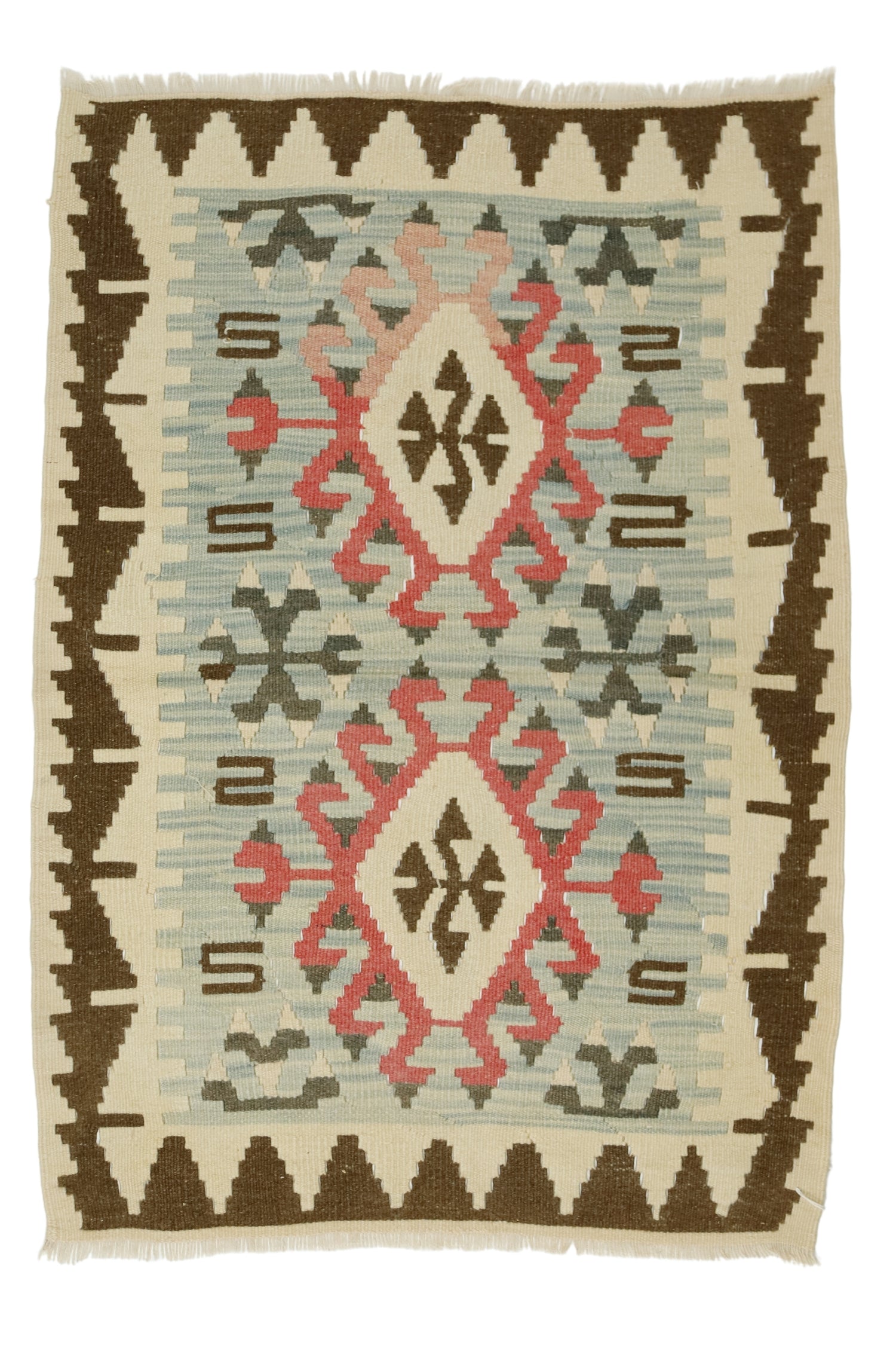 Akbulak / 2x3 Vintage Turkish Kilim Rug Front Side