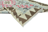 Akbulak / 2x3 Vintage Turkish Kilim Rug Texture