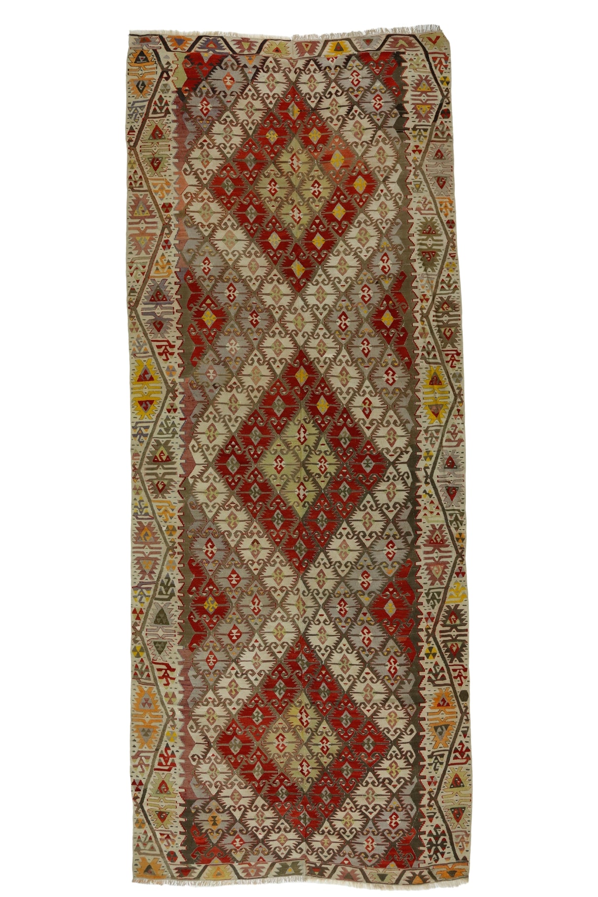 Alayhanı / 5x12 Vintage Oriental Area Kilim Rug Front Side