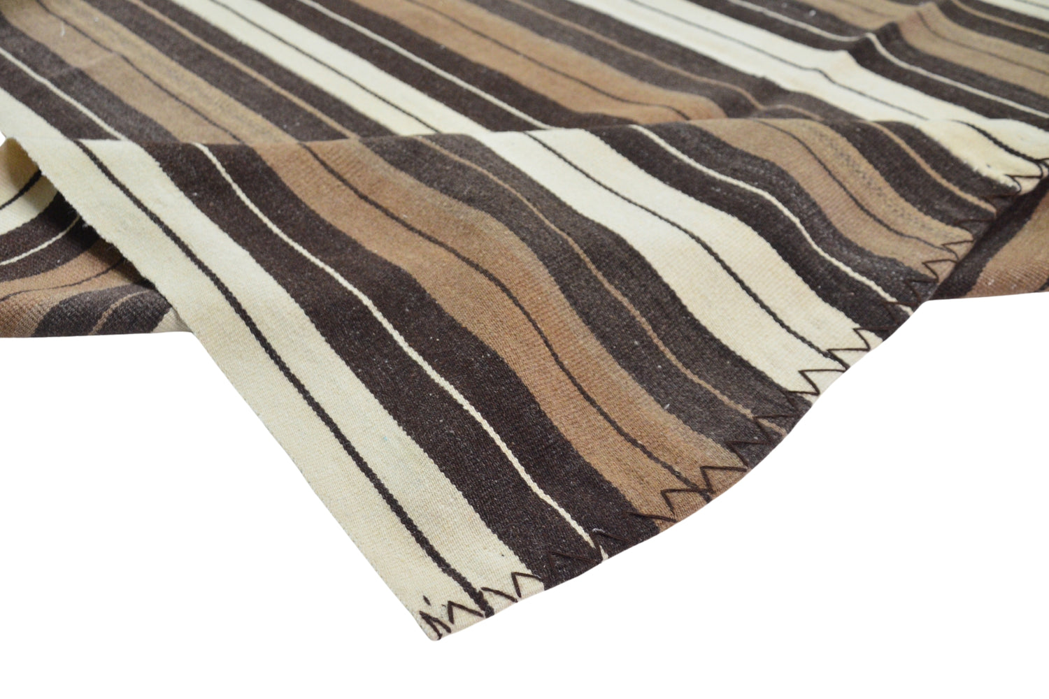 Aslıhan / 5x7 Vintage Striped Bohemian Kilim Rug Texture