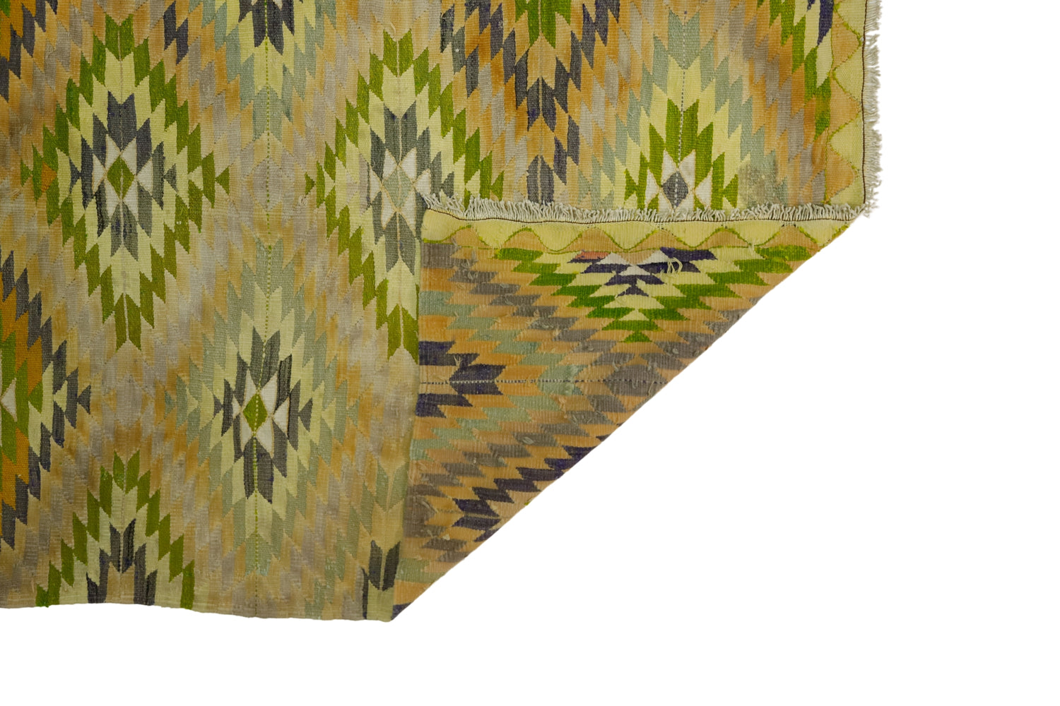 Avdul / 4x8 Muted Vintage Handmade Area Rug Back Side