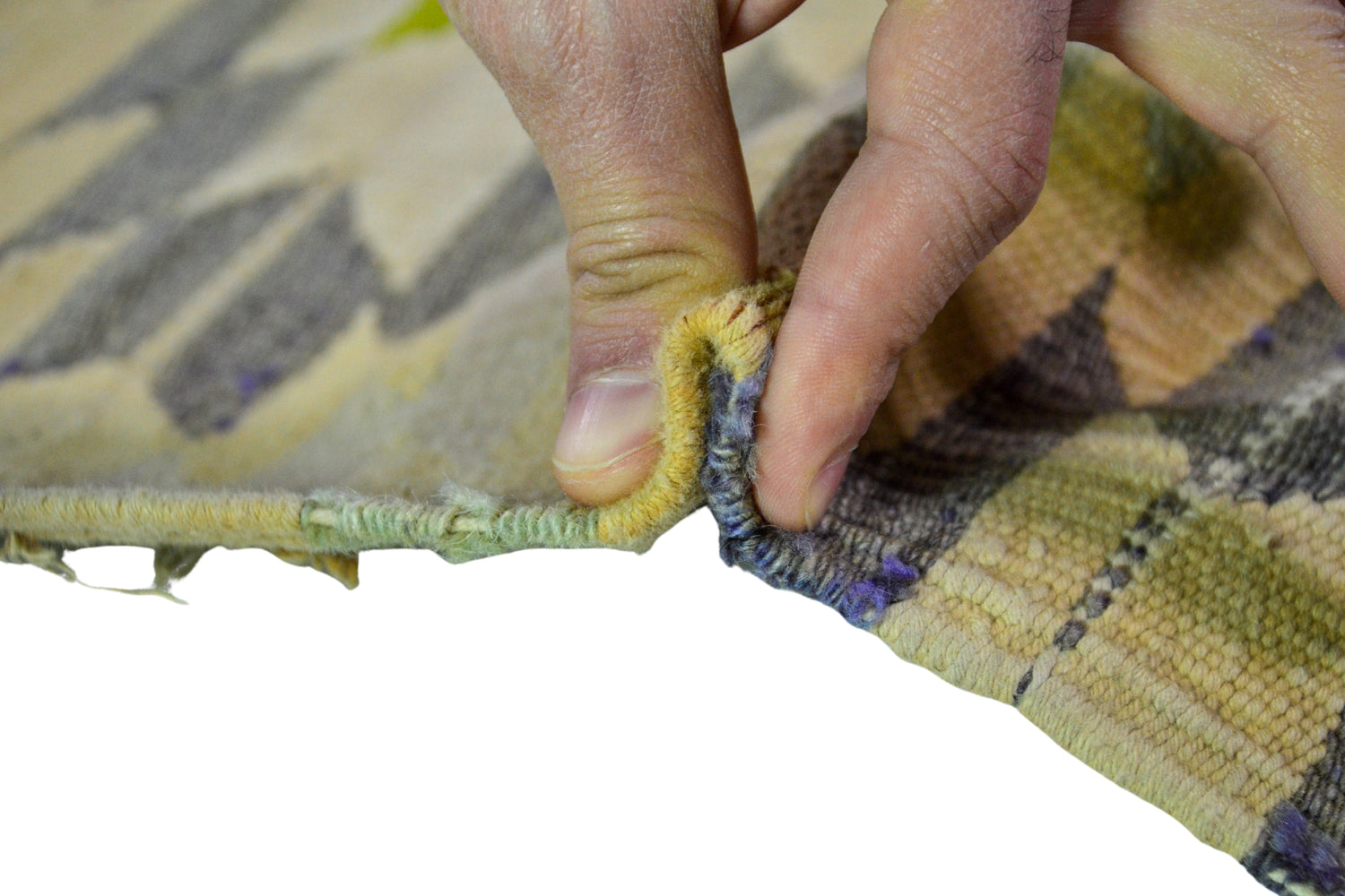 Avdul / 4x8 Muted Vintage Handmade Area Rug Thickness