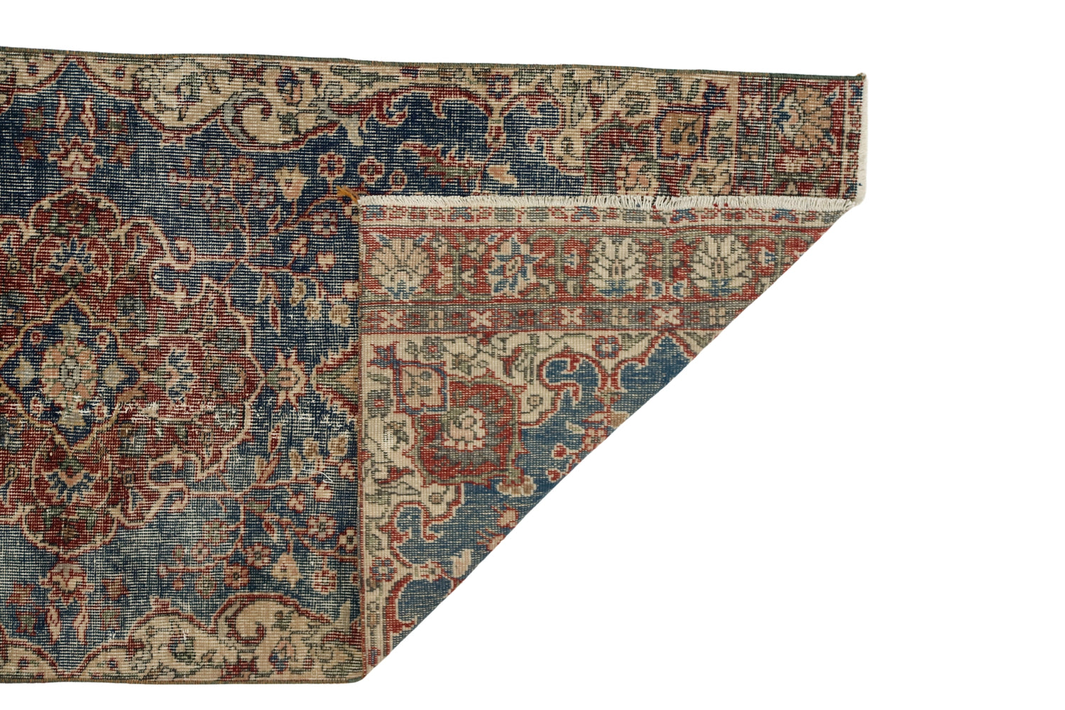 Bozcatepe / 2x6 Vintage Rustic Rug Runner Back Side