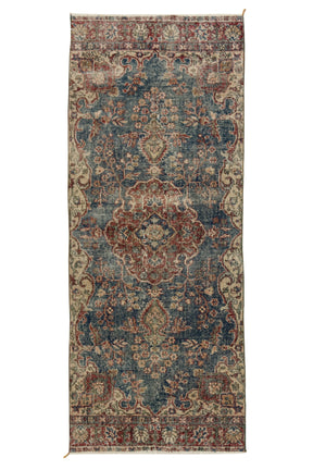 Bozcatepe / 2x6 Vintage Rustic Rug Runner Front Side
