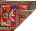 Bozen / 2x3 Vintage Floral Handmade Area Rug Back Side