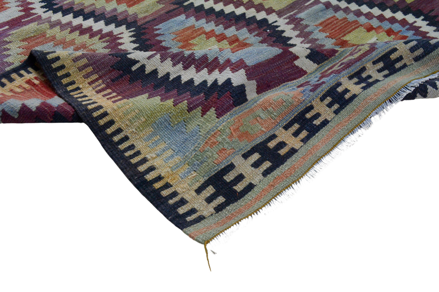 Camkoy / 5x6 Wool Vintage Turkish Kilim Rug Texture