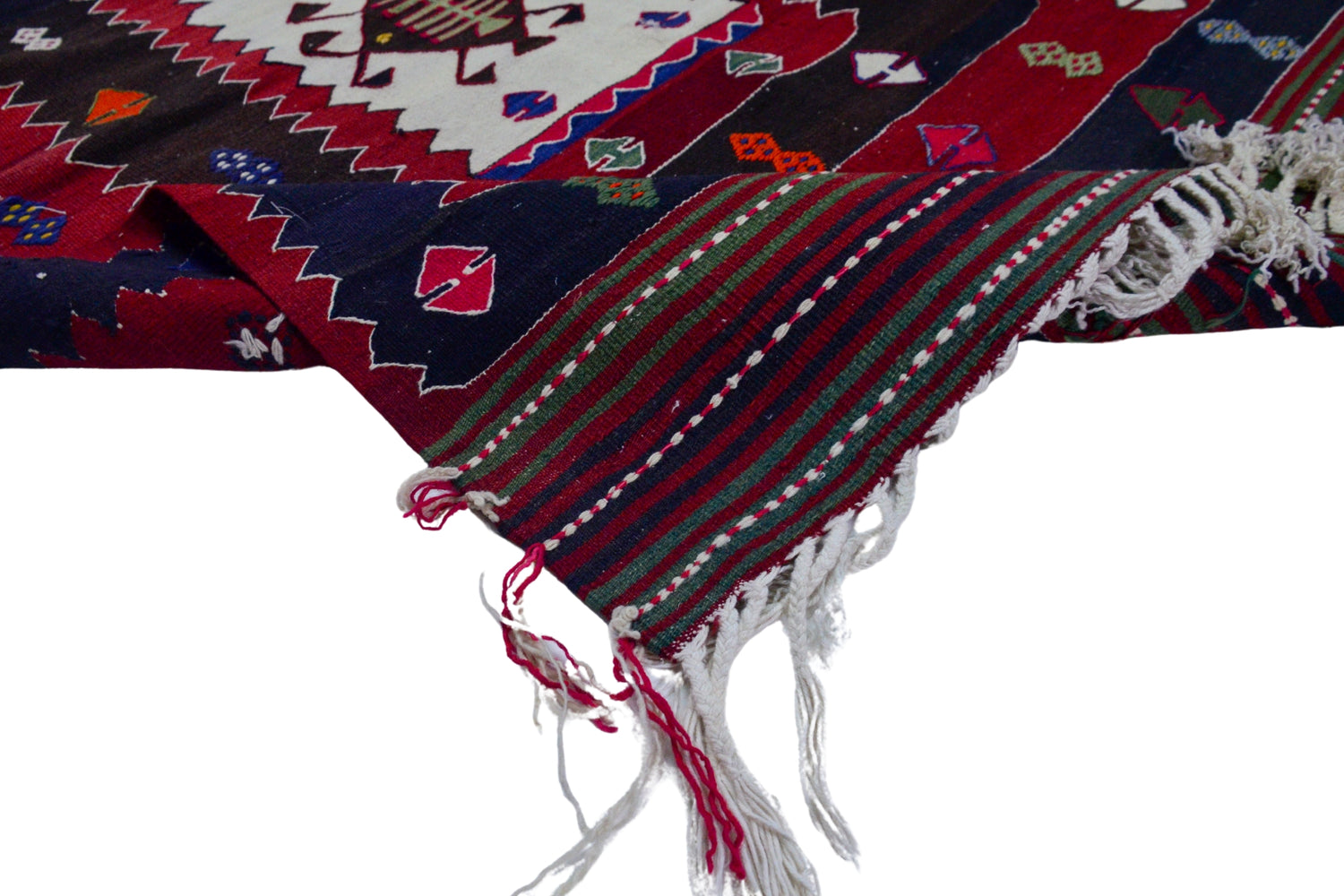 Davutlar / 4x5 Vintage Bohemian Kilim Rug Texture