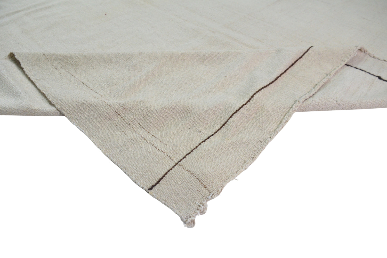 Derbent / 6x11 Beige Vintage Oriental Kilim Texture