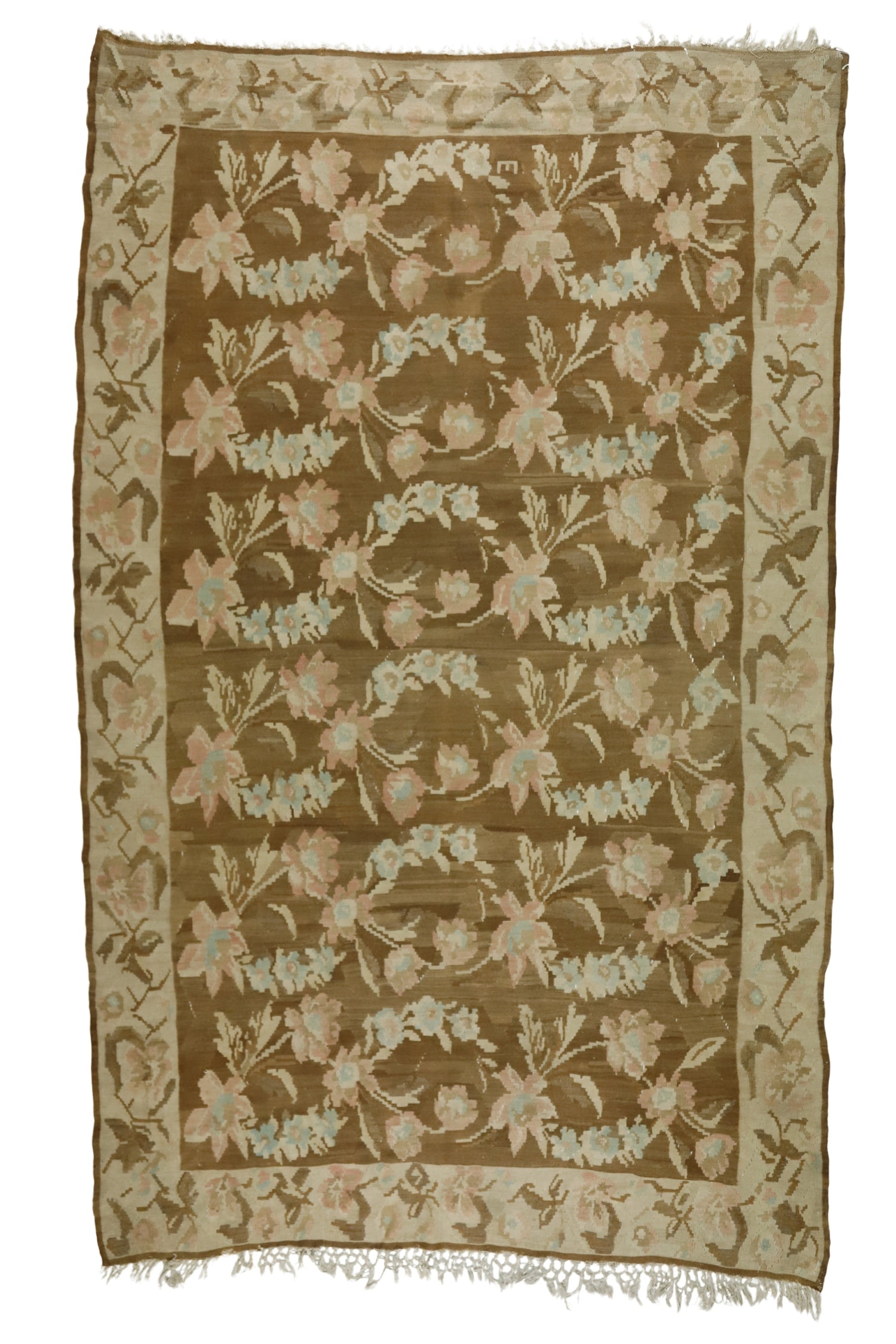 Dogantarla / 6x9 Handmade Vintage Wool Kilim Rug Front Side