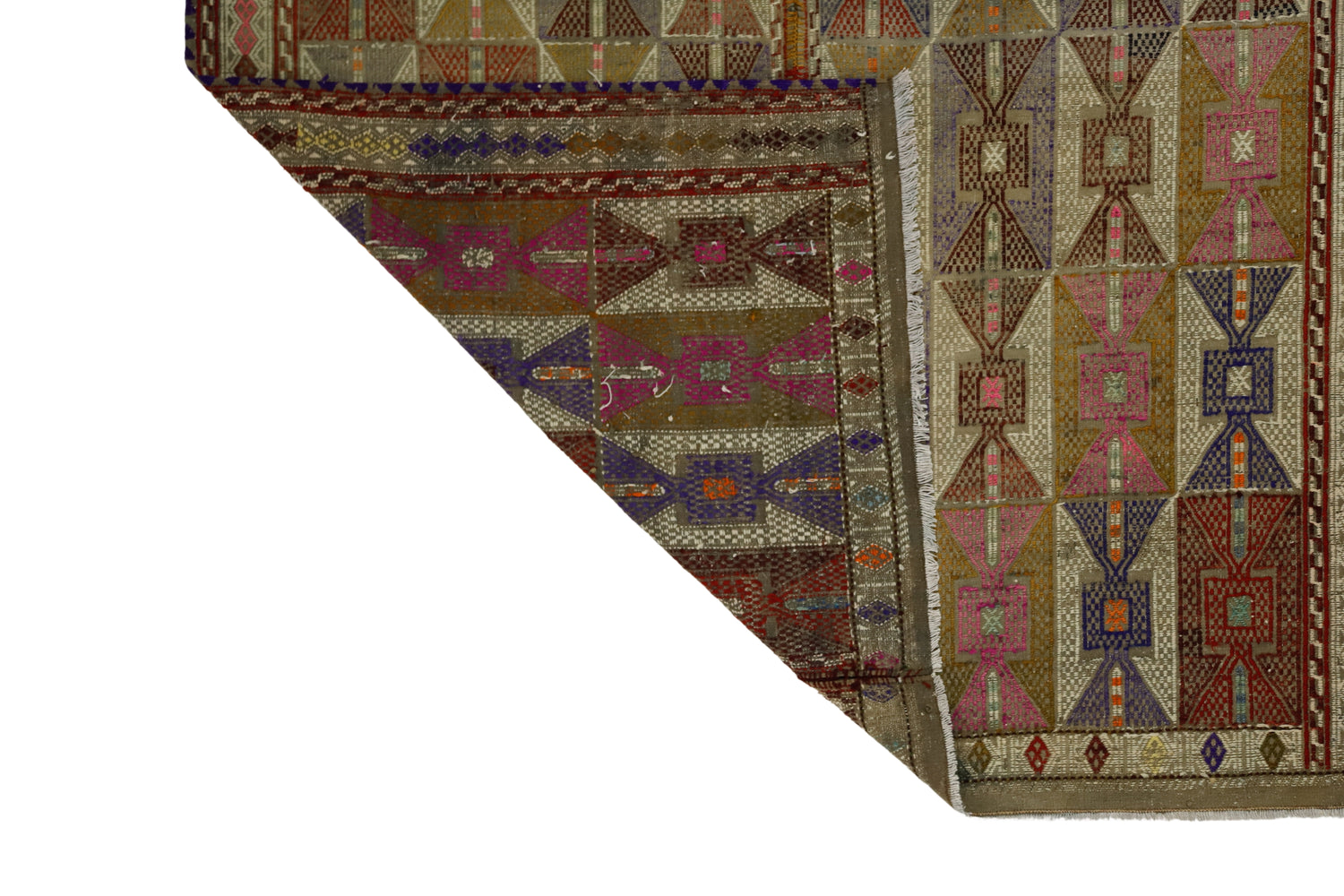 Eskil / 5x9 Vintage Tribal Kilim Rug Back Side