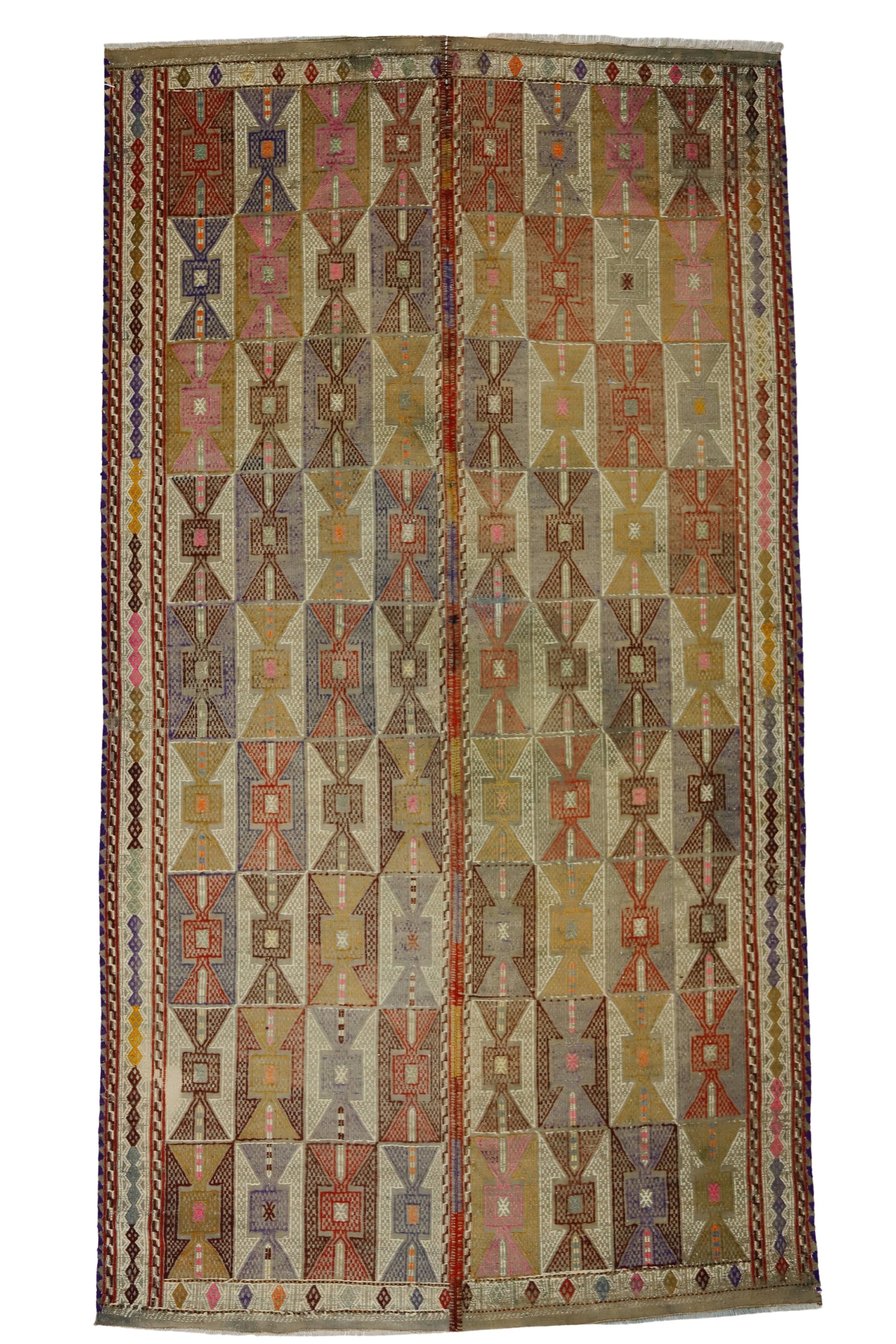 Eskil / 5x9 Vintage Tribal Kilim Rug Front Side