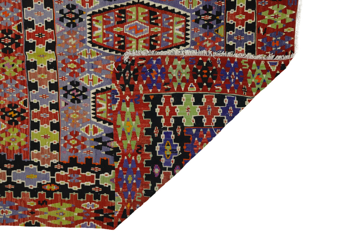 Eskisaray / 5x10 Vintage Oriental Wool Kilim Rug Back Side
