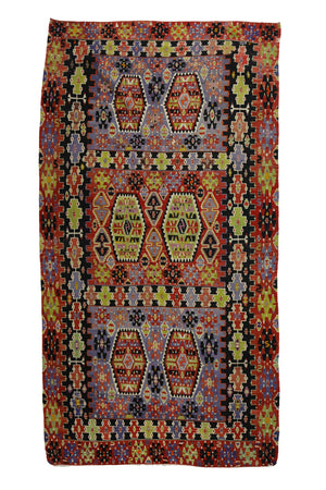 Vintage Oriental Wool Kilim Rug