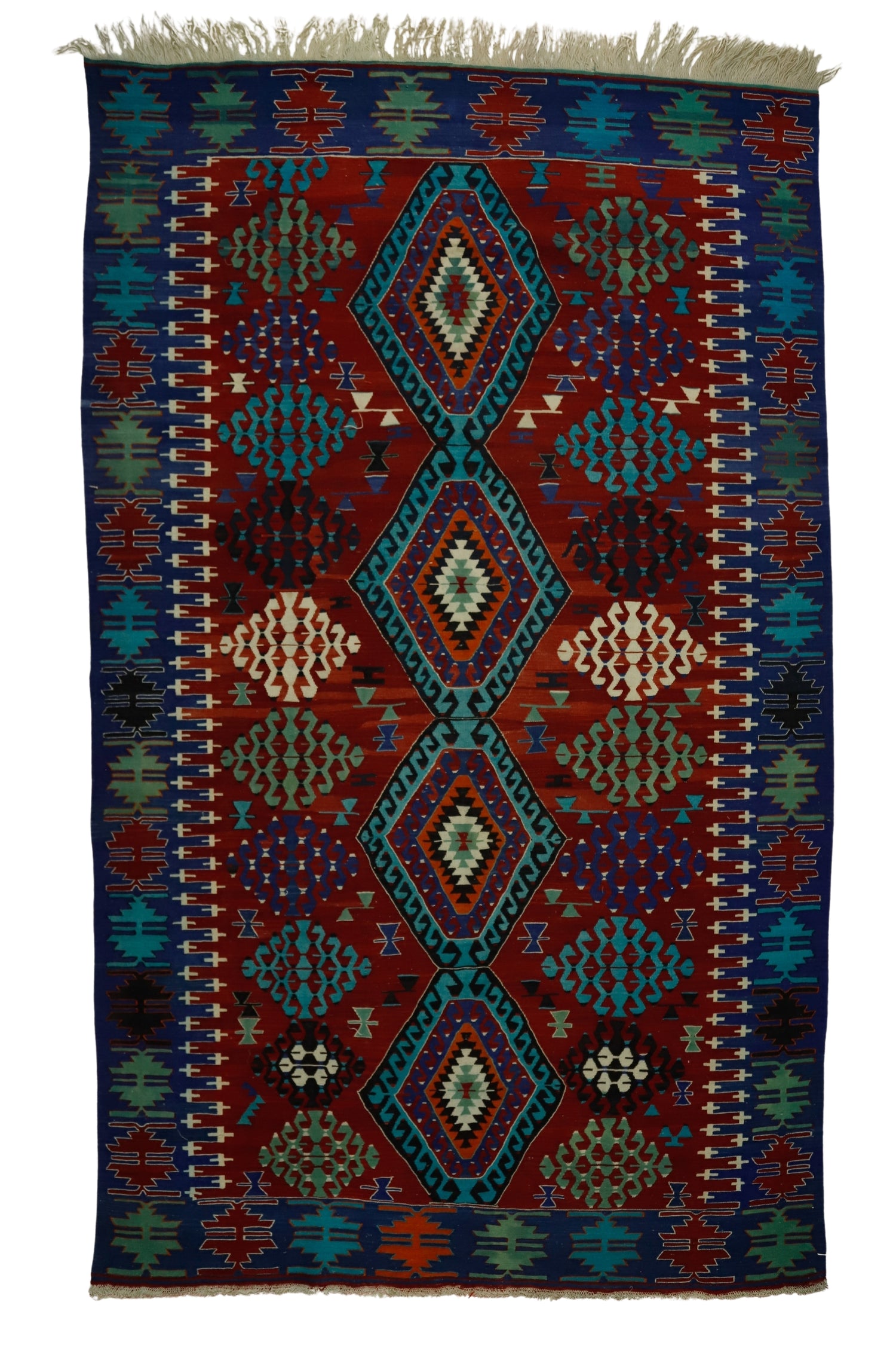 Esme / 6x11 Wool Oriental Kilim Rug Front Side
