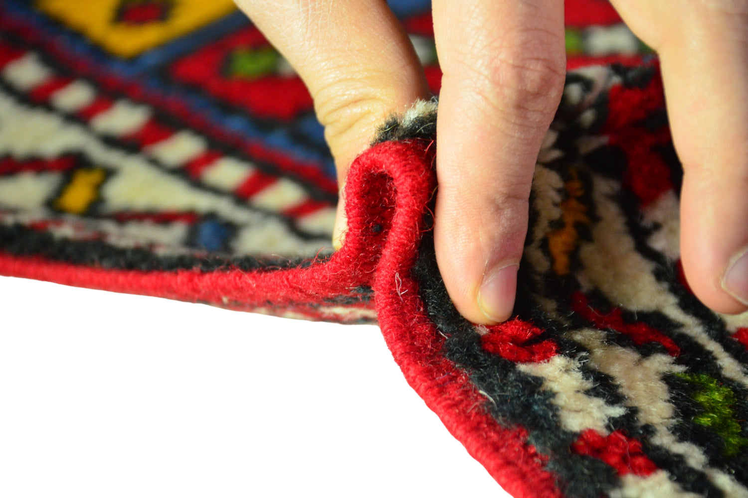 Gelibolu / 5x7 Vintage Handmade Turkish Area Rug Thickness