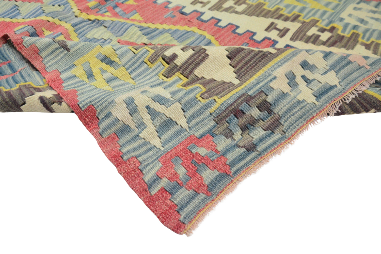 Helvadere / 3x5 Vintage Turkish Area Kilim Rug Texture