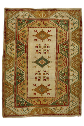 Kandak / 6x9 Muted Vintage Turkish Area Rug Front Side
