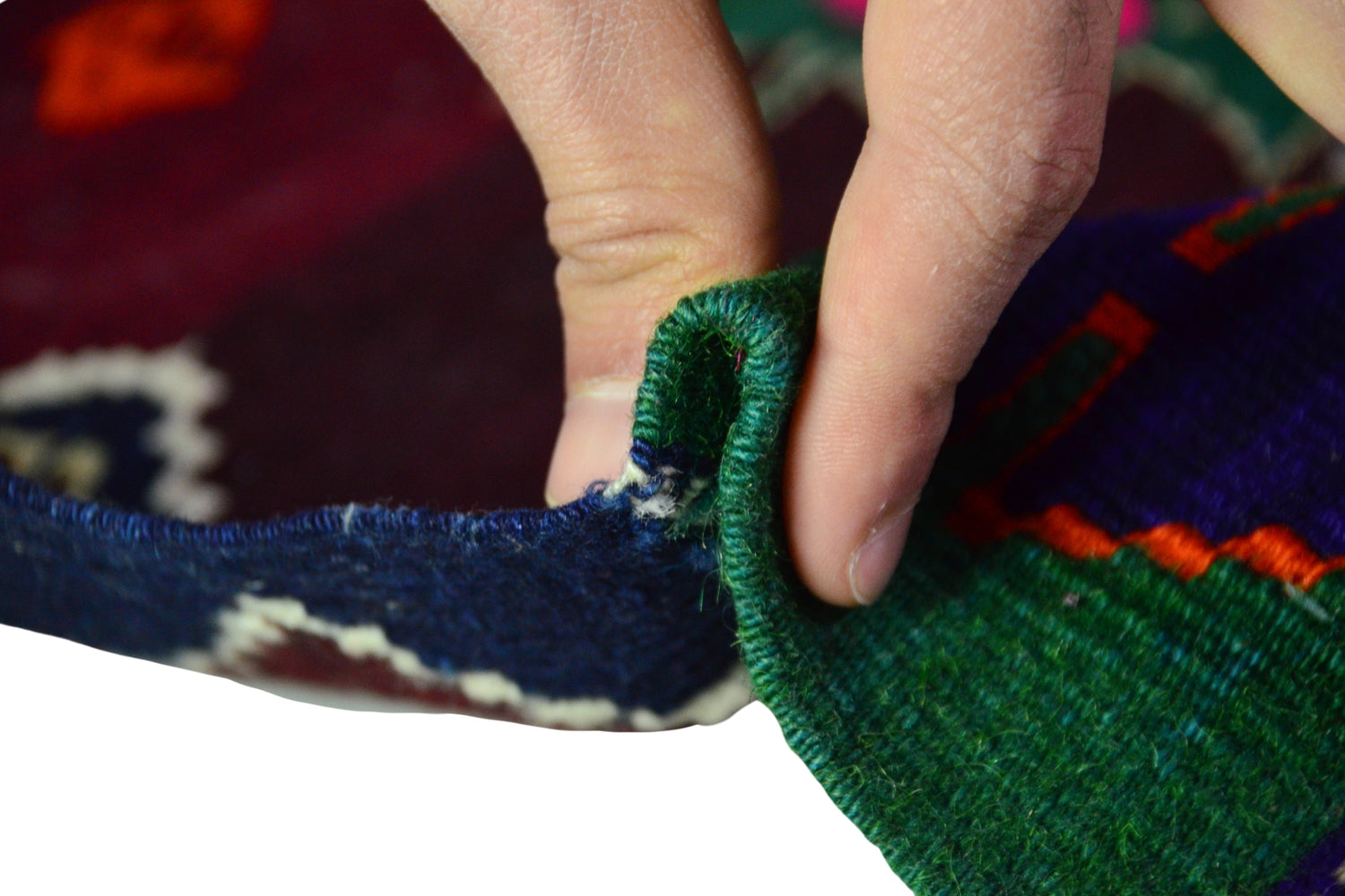 Karakece / 5x8 Red Vintage Anatolian Kilim Thickness