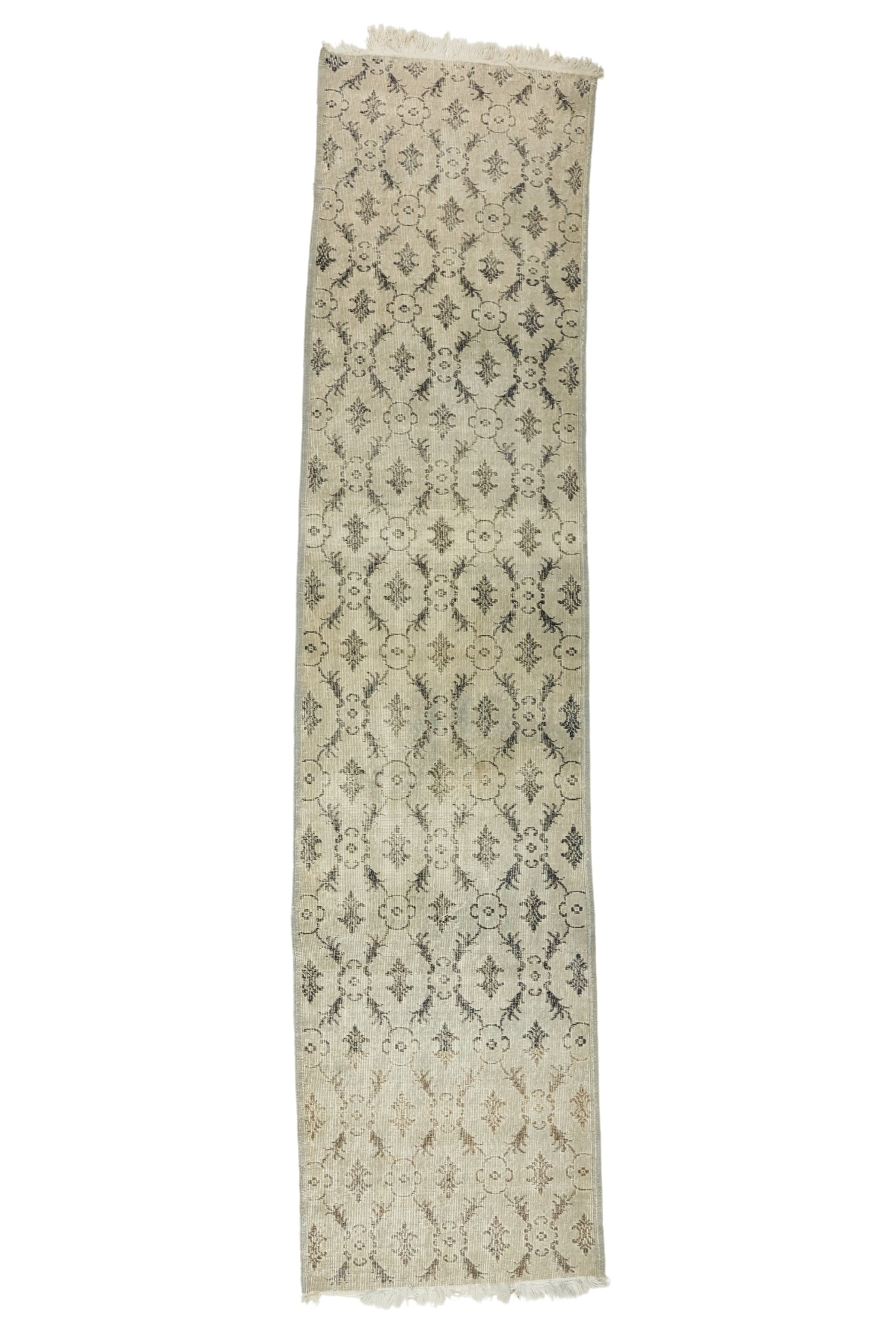 Kemer / 2x11 Vintage Wool Hallway Rug Runner Front Side