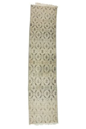 Kemer / 2x11 Vintage Wool Hallway Rug Runner Front Side