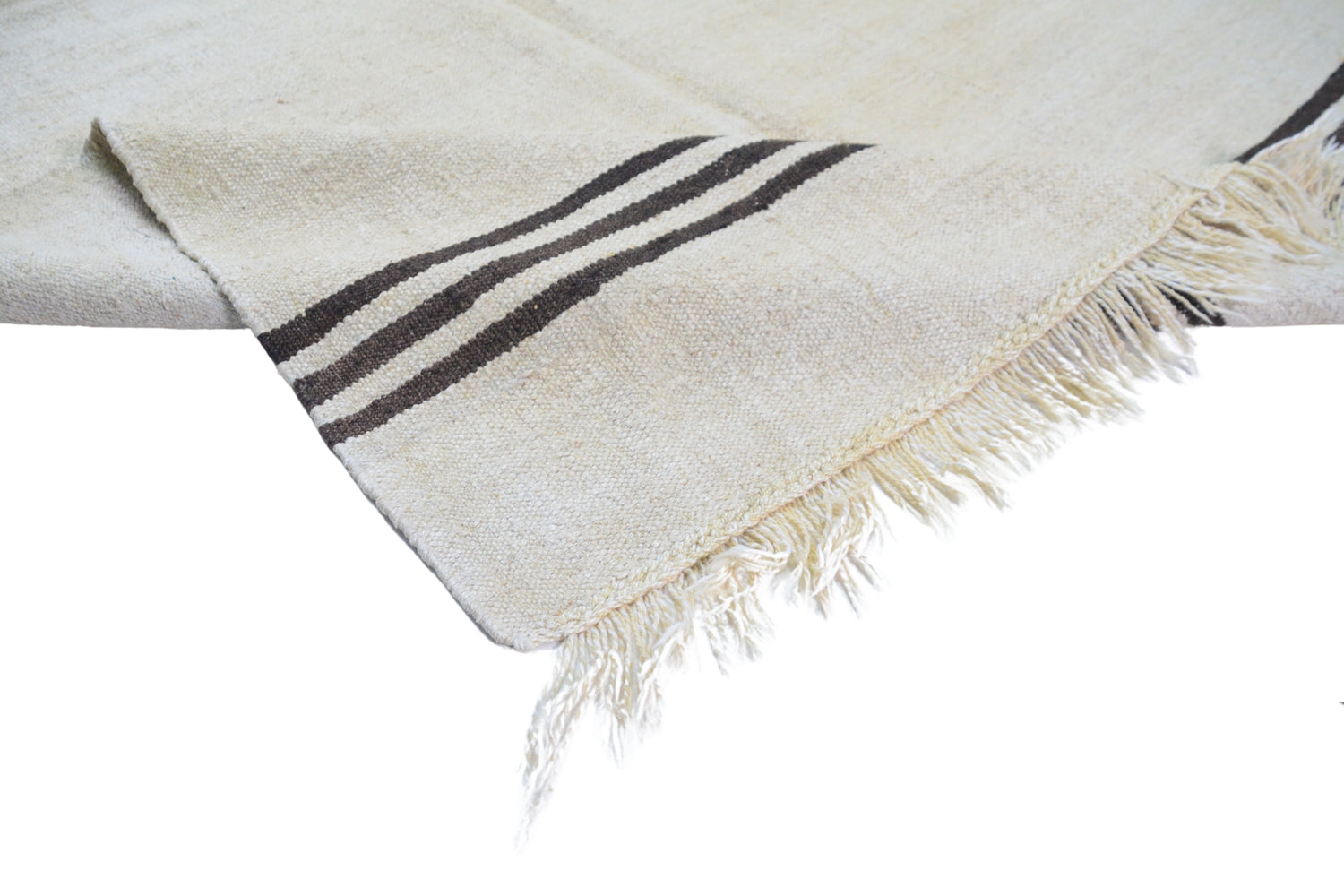 Kendir / 4x7 Hemp Vintage Bohemian Kilim Rug Texture