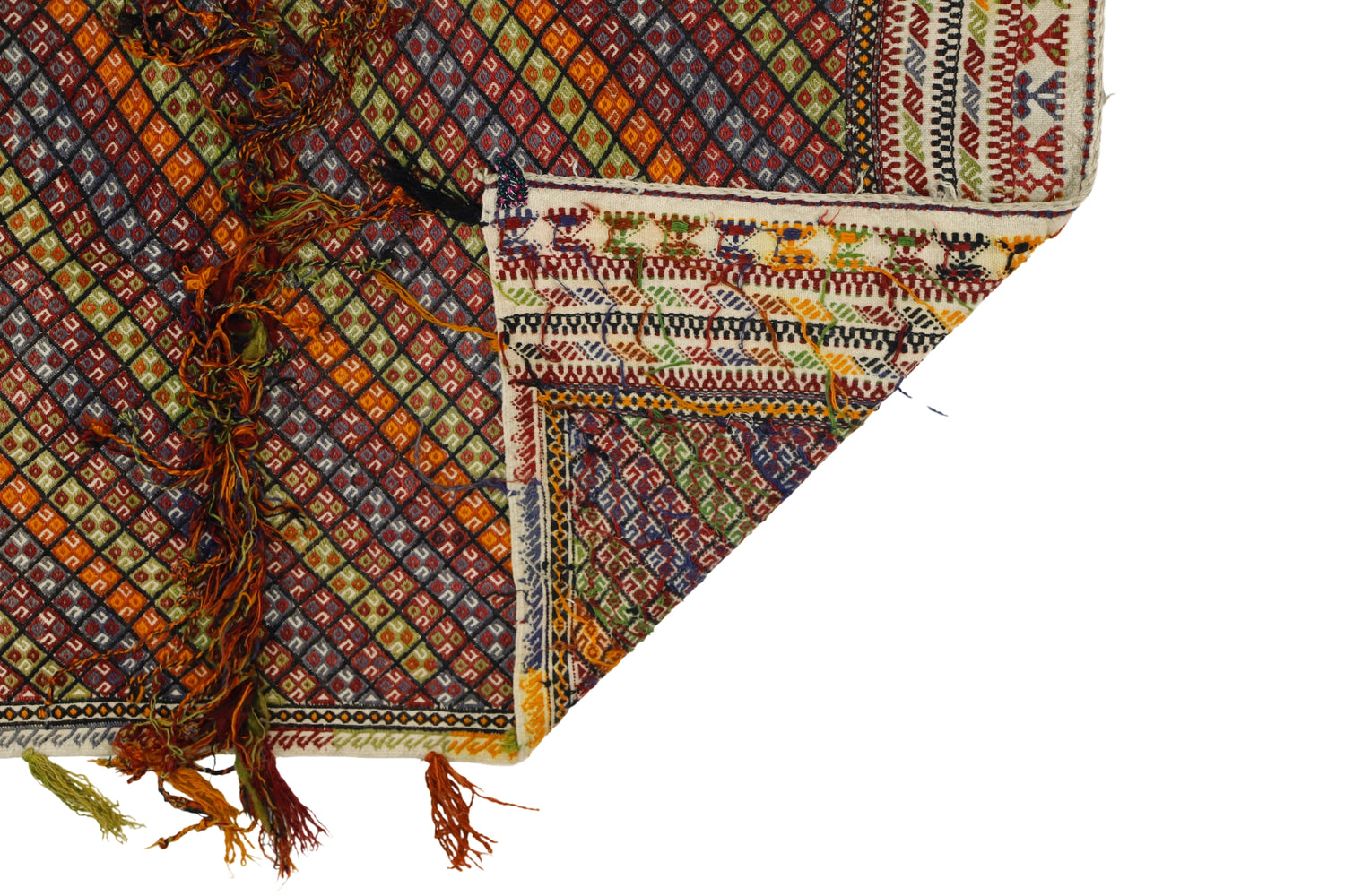 Kibaryuva / 4x6 Oriental Vintage Boho Kilim Rug Back Side