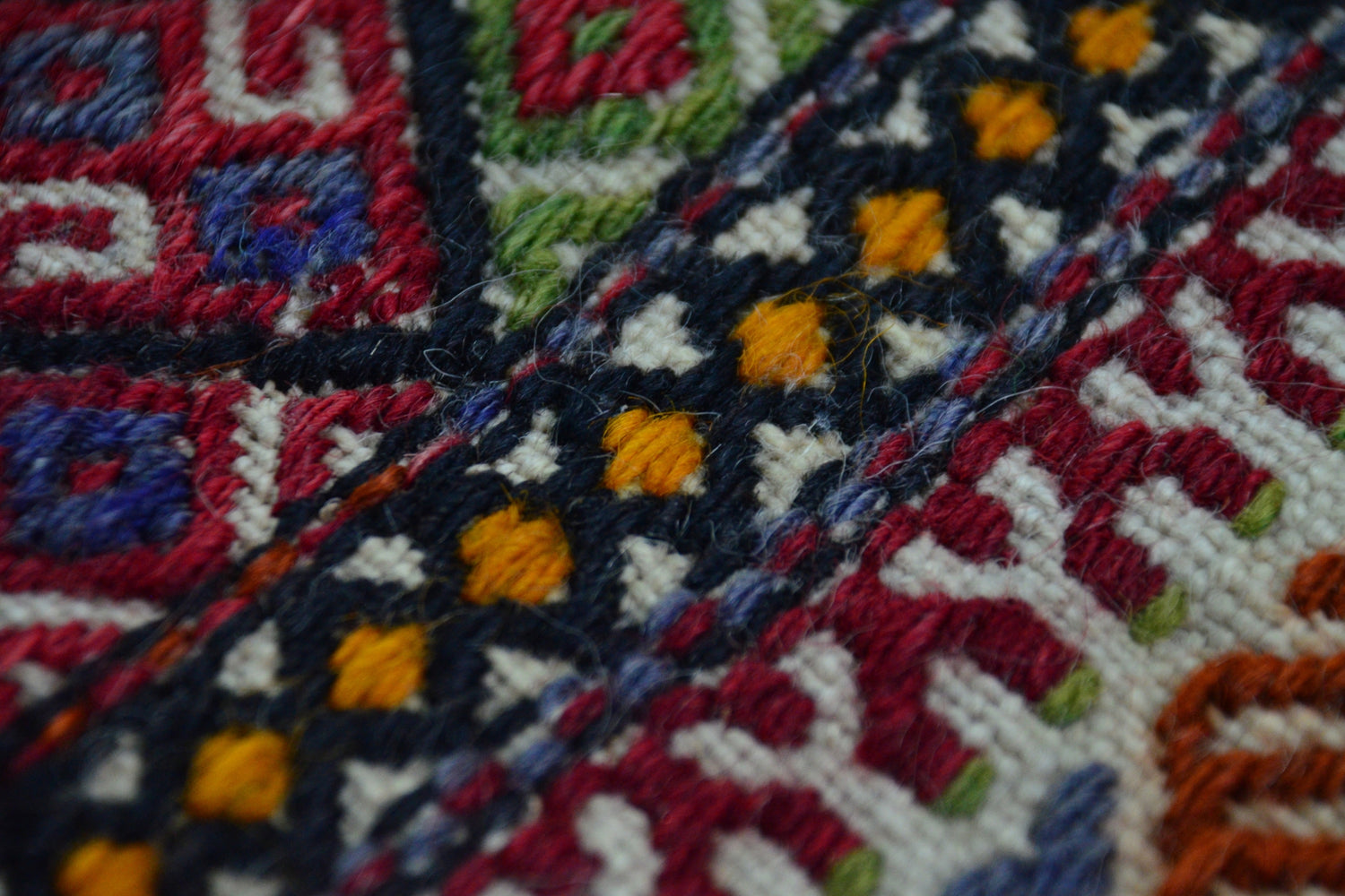 Kibaryuva / 4x6 Oriental Vintage Boho Kilim Rug Detail