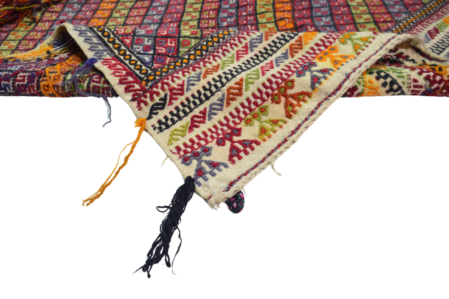 Kibaryuva / 4x6 Oriental Vintage Boho Kilim Rug Texture