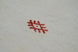 Medrese / 2x14 Beige Vintage Kilim Runner Detail