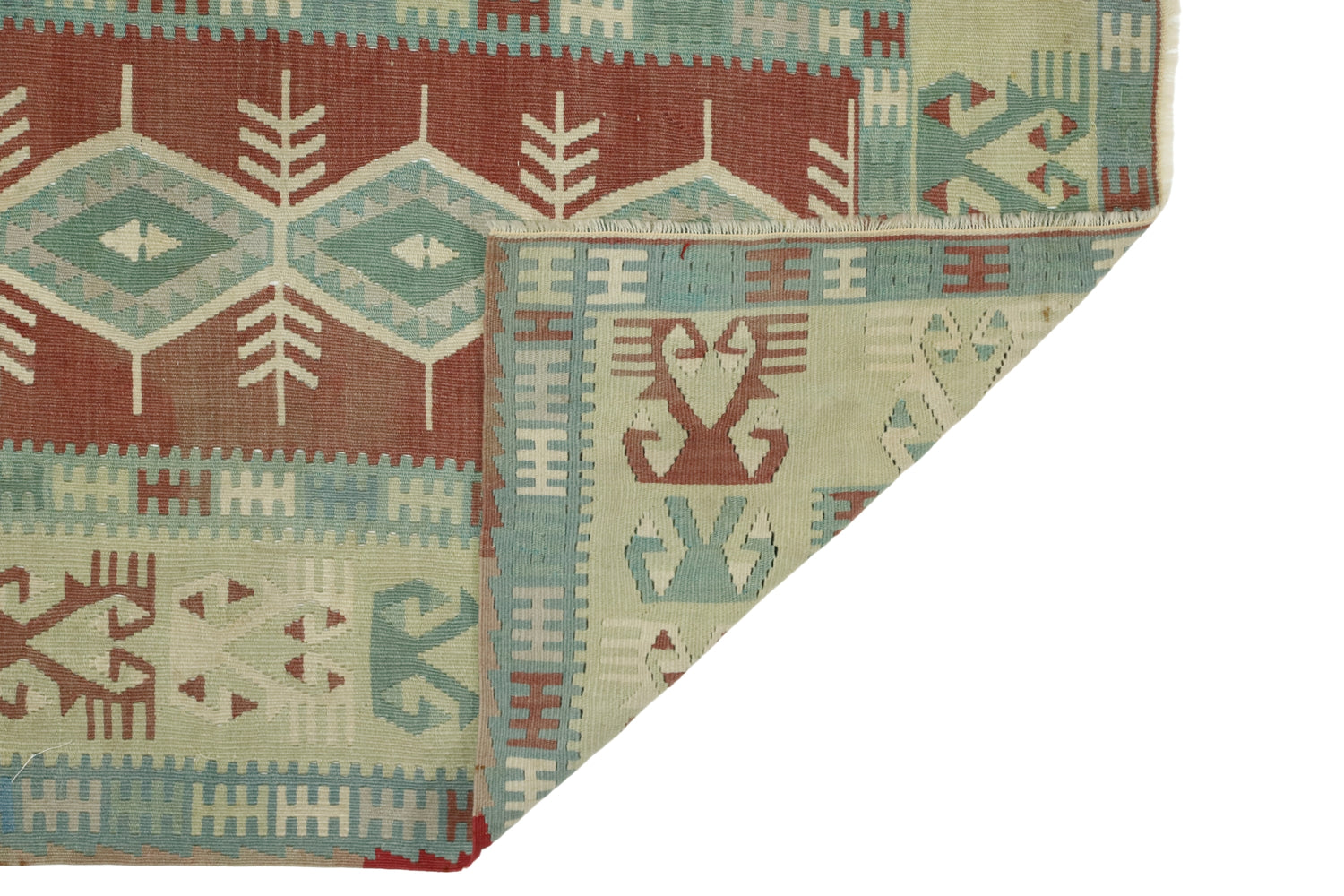 Mende / 3x5 Muted Vintage Tribal Kilim Back Side