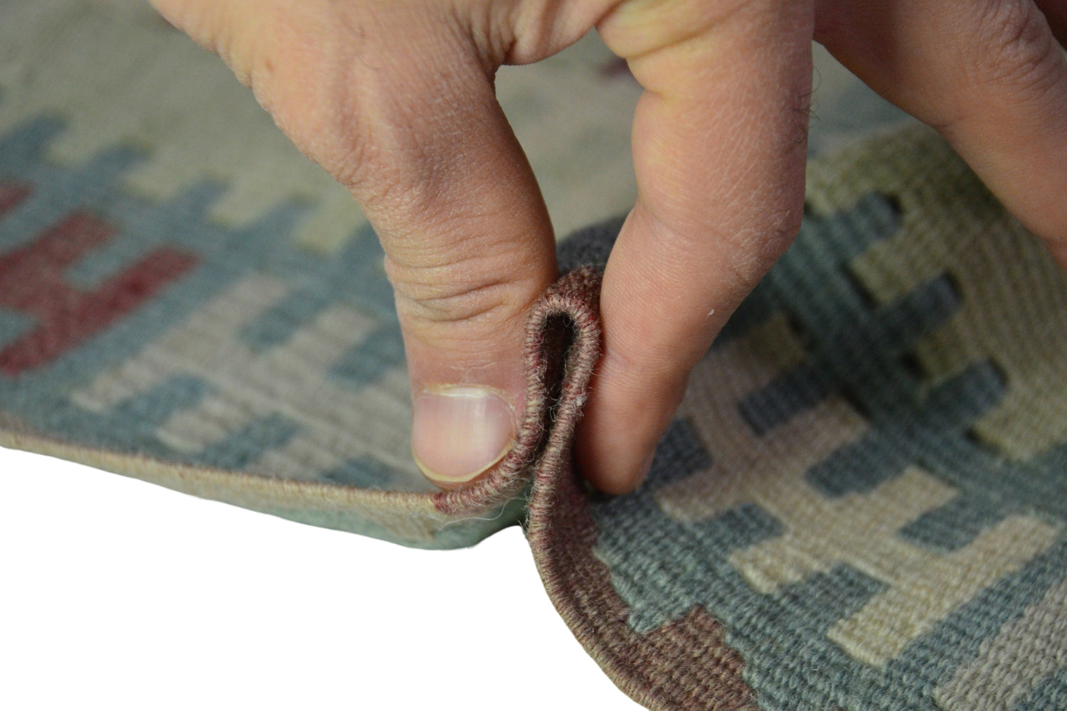 Mende / 3x5 Muted Vintage Tribal Kilim Thickness