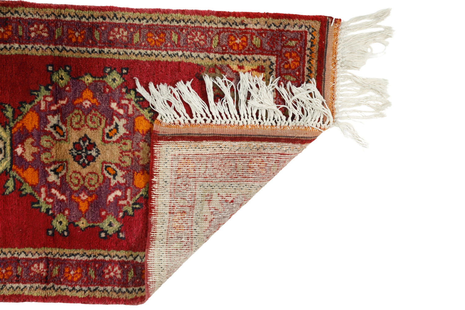 Sav / 2x3 Red Bohemian Turkish Rug Back Side