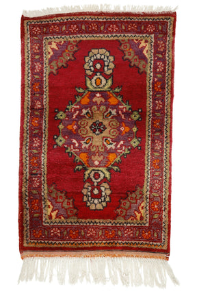Sav / 2x3 Red Bohemian Turkish Rug Front Side