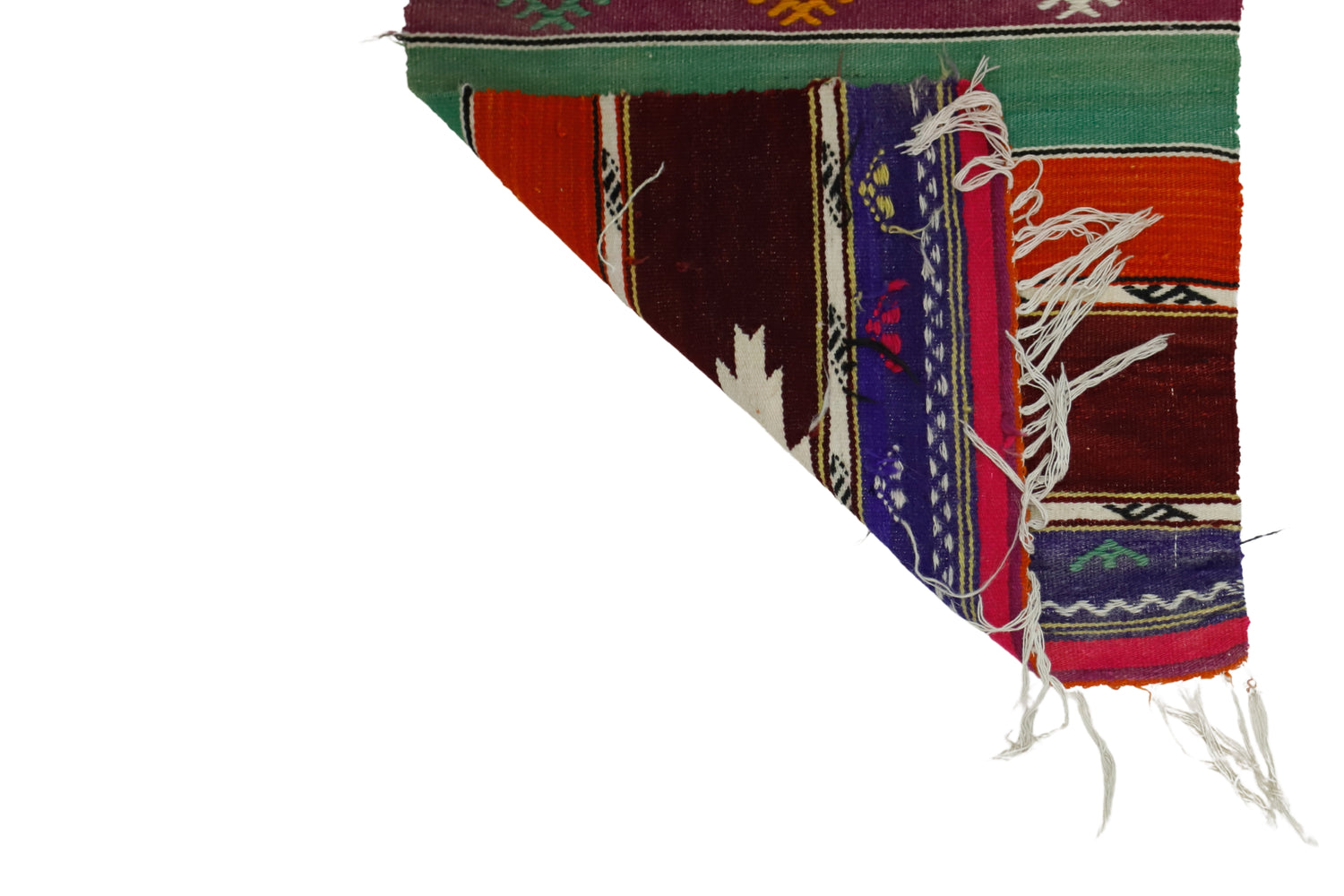 Savastepe / 1x9 Vintage Striped Hallway Runner Back Side