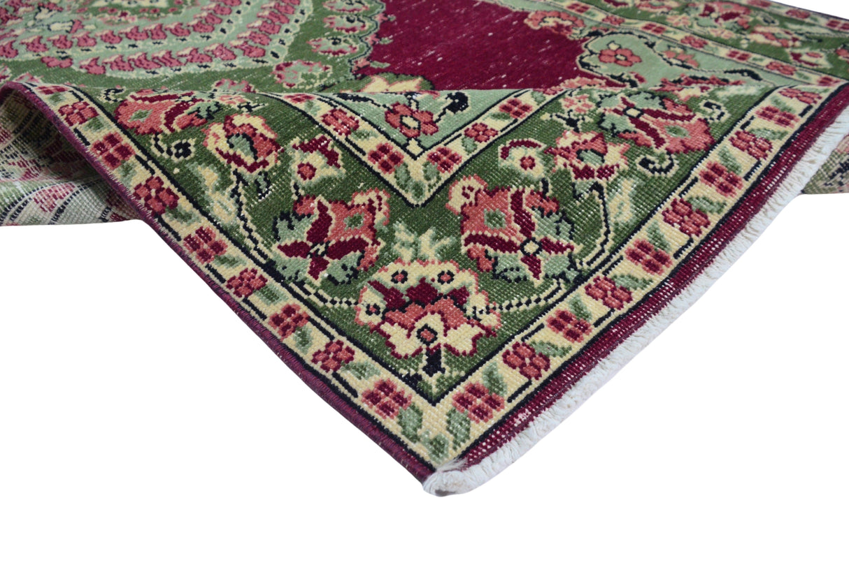 Senirkent / 3x8 Vintage Oriental Wool Area Rug Texture